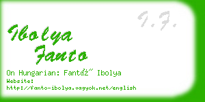 ibolya fanto business card